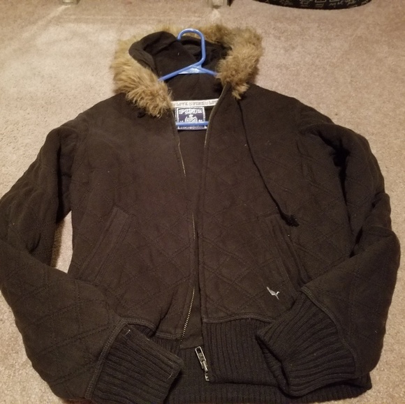 SOLD Pink Quilted Hoodie SOLD - Picture 2 of 2